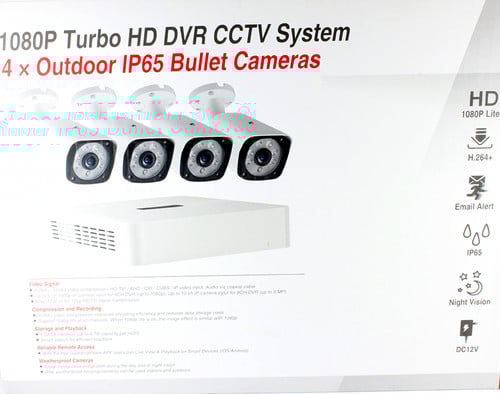 KIT VIGILANCIA AHD 4CH 4*C1069AH4 CAM 1080P S/HDD