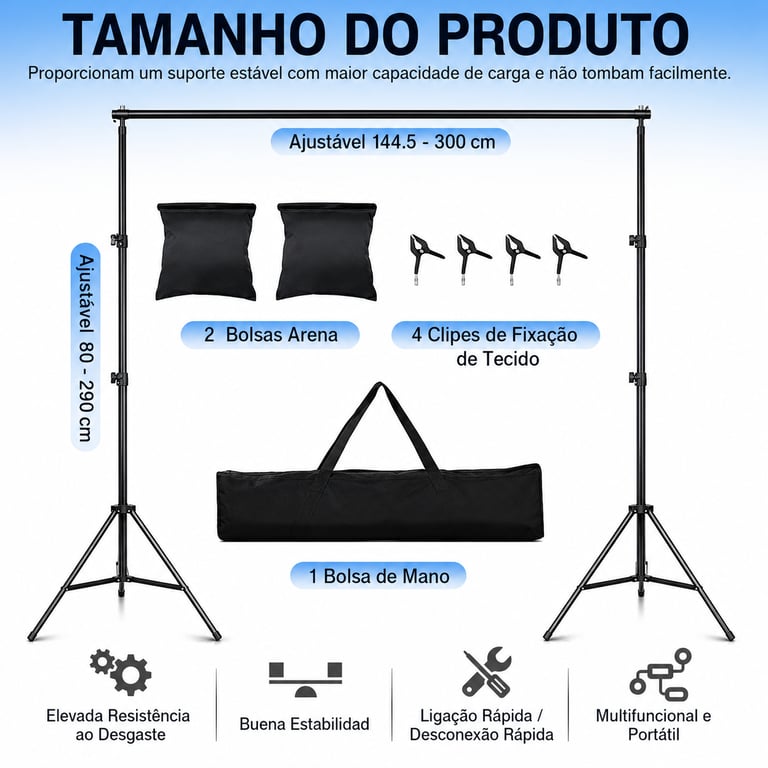 Suporte de Fundo Fotográfico