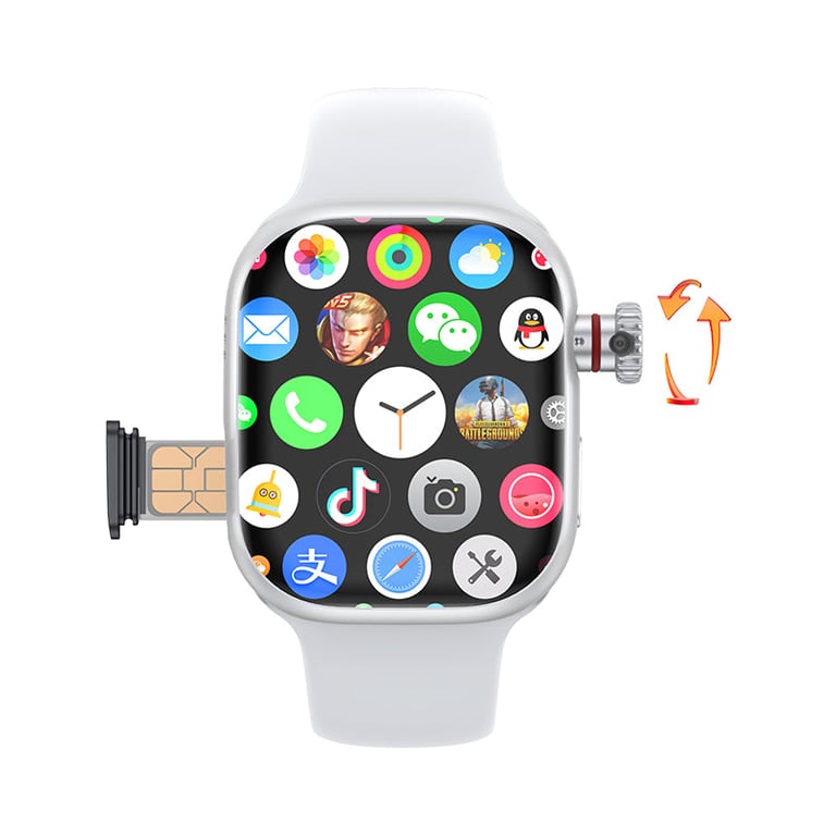 Relógio Inteligente VWAR S9 4G Android - Tela AMOLED Always-on de 1000 nits, Câmera retrátil de 190°, 2 GB de RAM e 32 GB de ROM