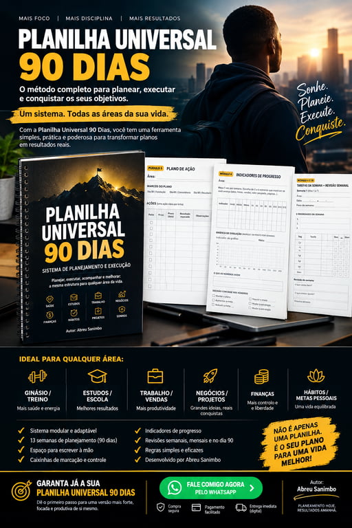 Planilha Universal 90 Dias