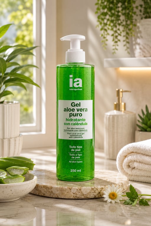 ia-creme hidratante corporal - Gel Aloe Vera Puro Hidratante com Calêndula – 250 ml