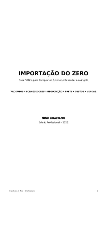 Importação do Zero 