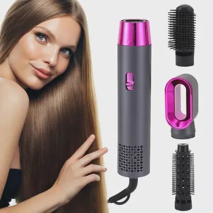 Escova Secadora 3 em 1 Elétrica Secador de Cabelo Aquecimento Quente Pente