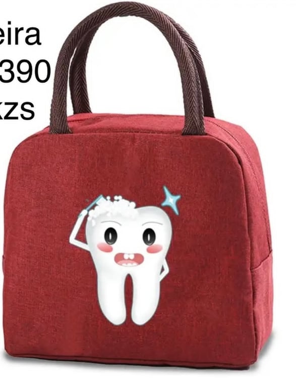 Lancheira com estampa de dente 