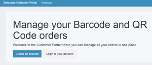 Barcodes Customer Portal