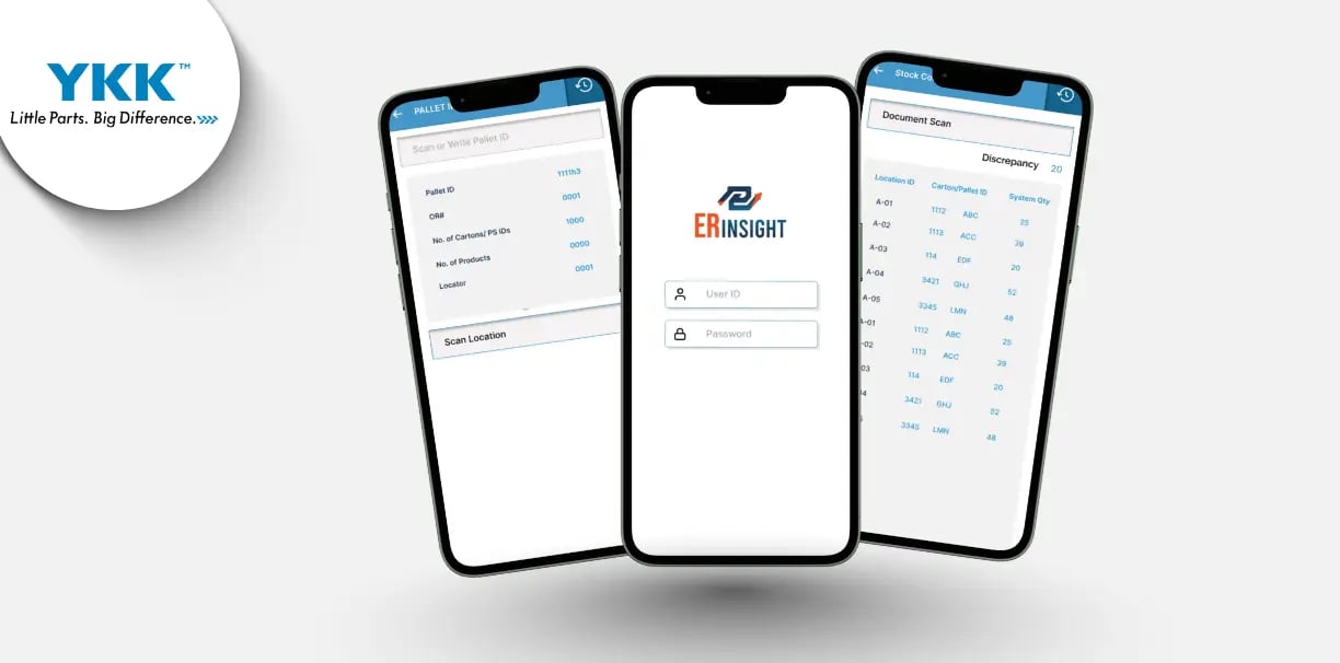 WMS mobile app interface