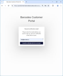 Resend verification email - formular