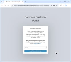 Zákaznický Portál - Obnova hesla - formulář „Reset your password“