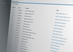 portal list of customer barcode orders
