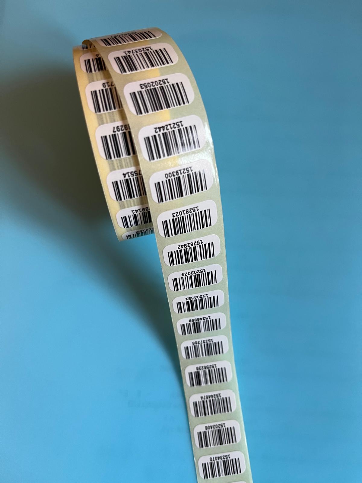 Příklad role Code128 čárových kódů pro inventarizaci