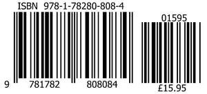 ISBN barcode with GBP price code example