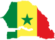Flag map of Senegal