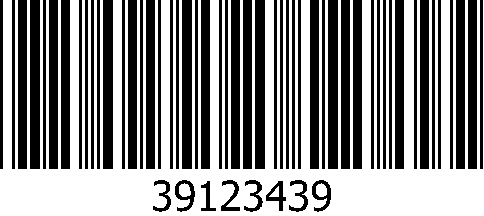 Code 39 barcode image sample (Asset barcodes)