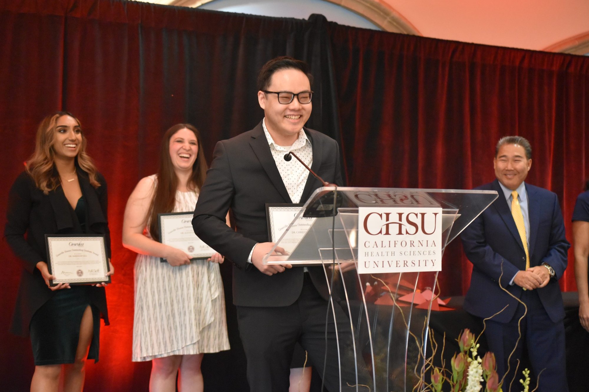 Graduate-Awards-Dinner-Christian-Xiong-accepts-Granville-Outstanding-Graduate-Award