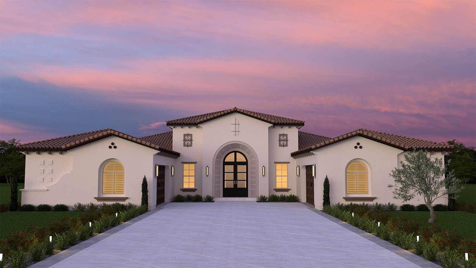 Spanish Exterior with Garage Option