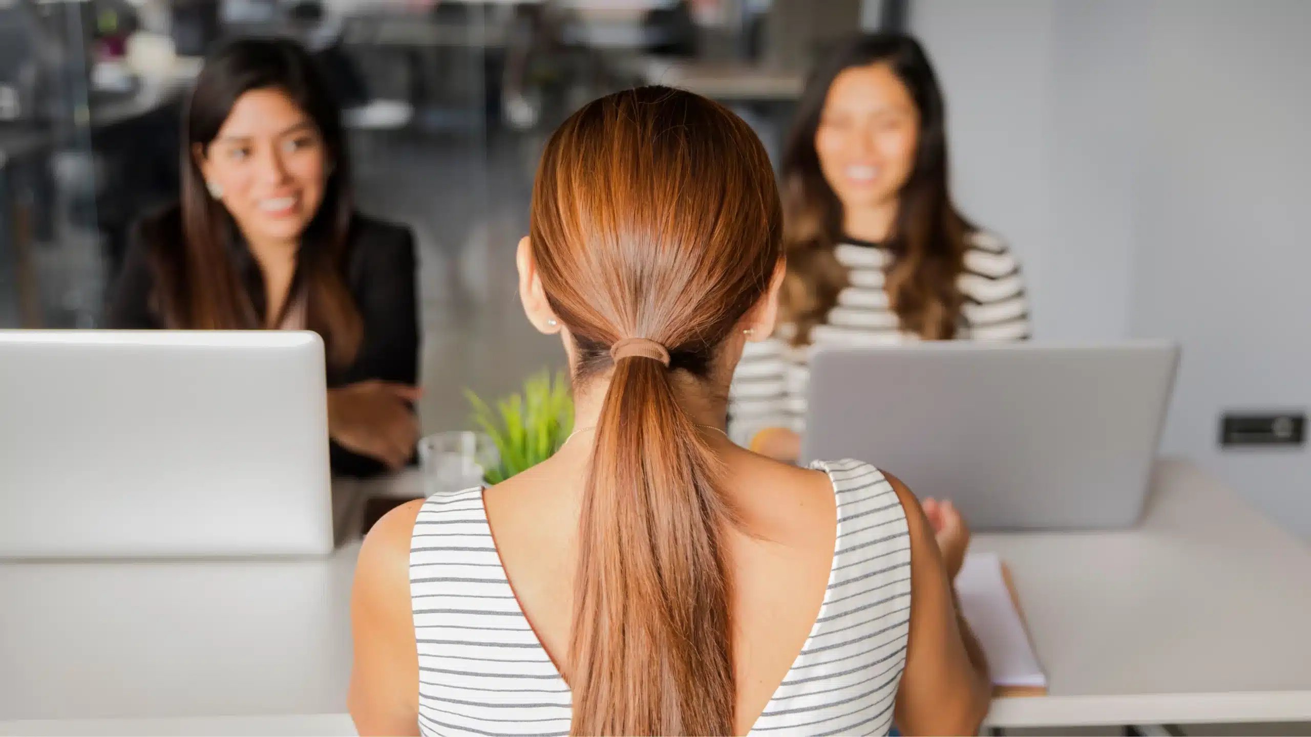 Woman in an interview