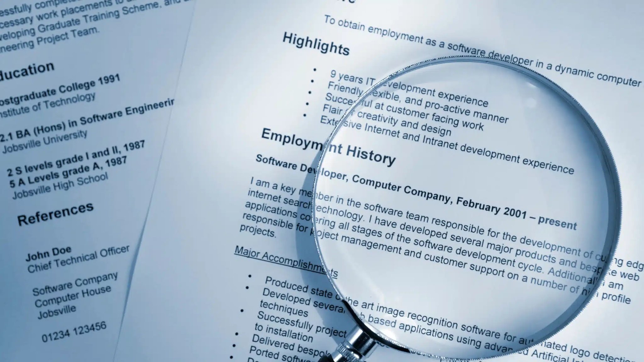 Formatted resume
