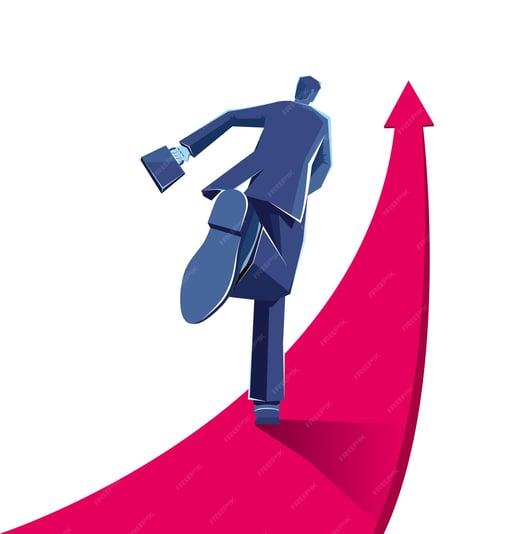 leader-running-arrow-background-is-white-arrow-is-red_752899-563