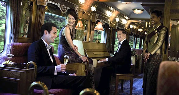 Luxury train ride in Asia with elite escort service