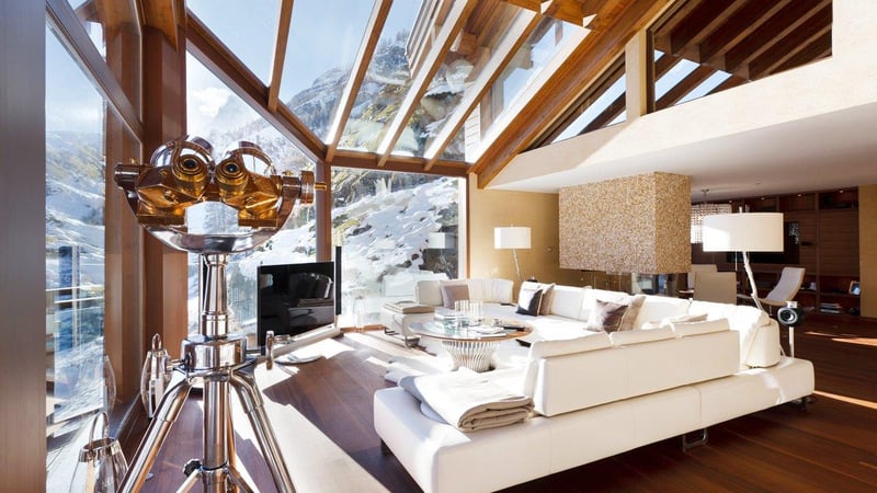 VIP escort service Zermatt in a luxury chalet