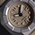 Close-up of the Prevail Onward Tactical Expedition Tan dial