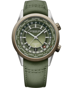 Raymond Weil Freelancer Men's GMT Worldtimer Green