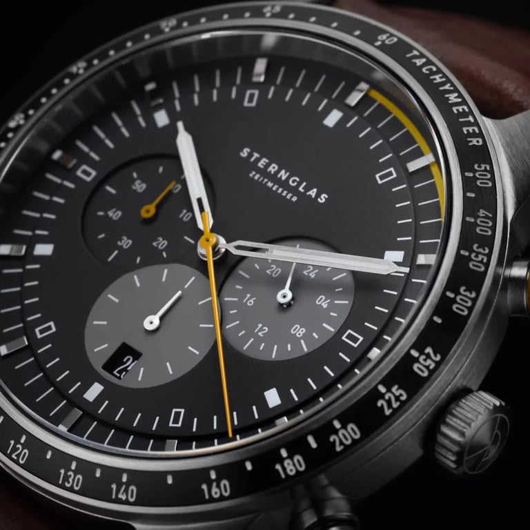 Sternglas Tachymeter Black Bezel