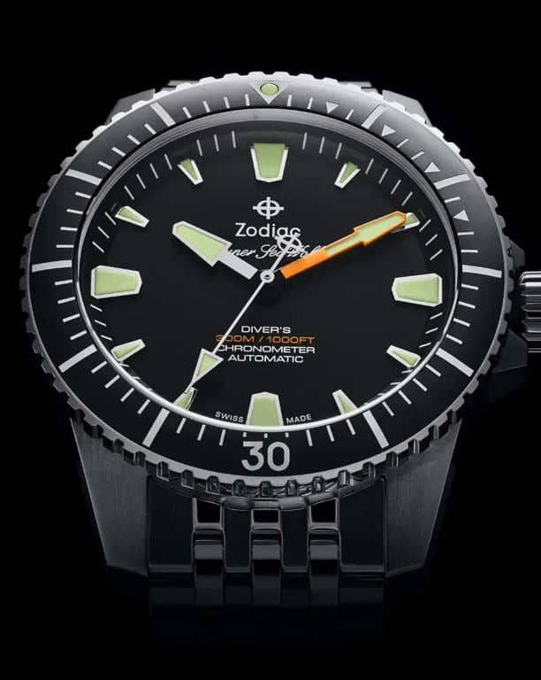 Zodiac Super Sea Wolf Pro-Diver ZO3552 dial