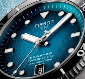 Tissot Seastar 1000 dial closeup