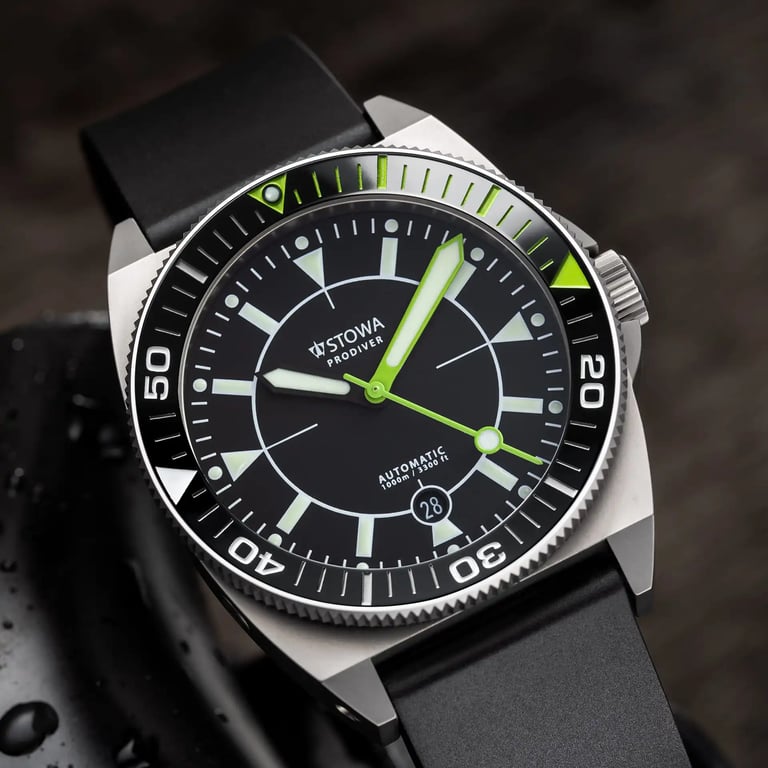 STOWA Prodiver Black Green Ceramic dial