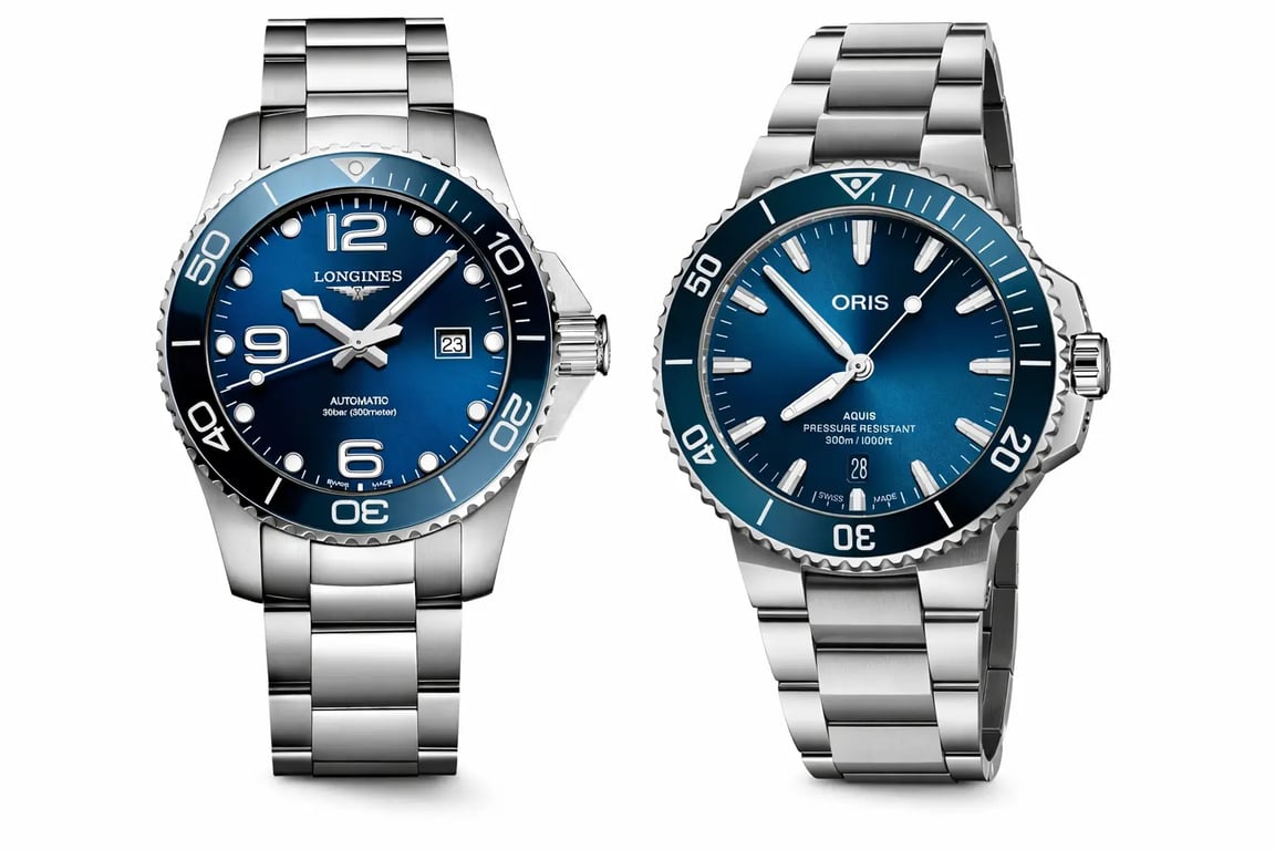 Longines HydroConquest vs. Oris Aquis Date: The Ultimate $2,000 Diver Showdown