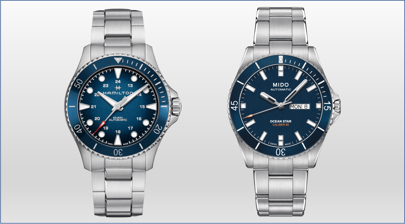 Hamilton Khaki Navy Scuba vs. Mido Ocean Star 200: The Battle for the $1,000 Crown