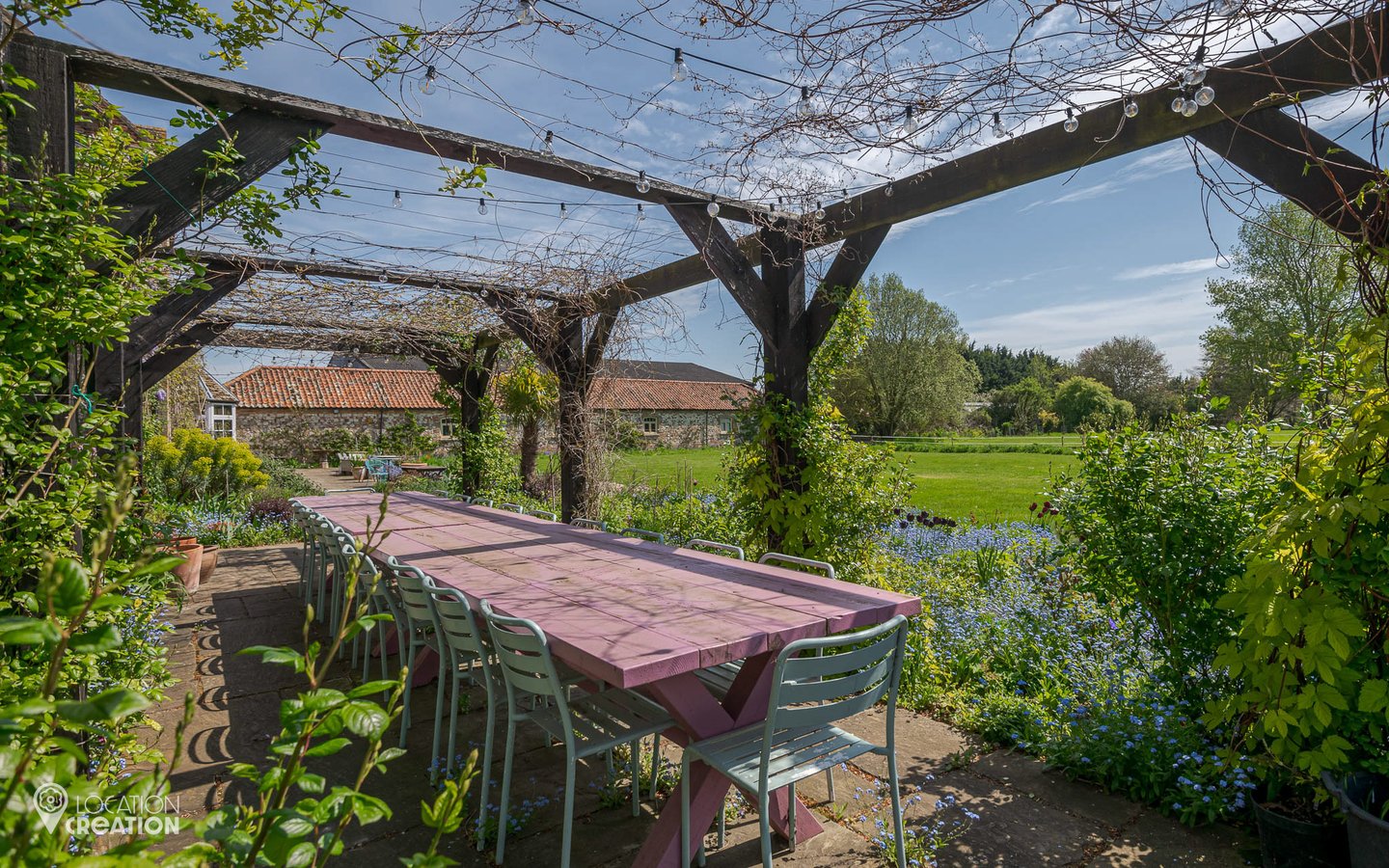 Location Creation Medieval Manor House Garden