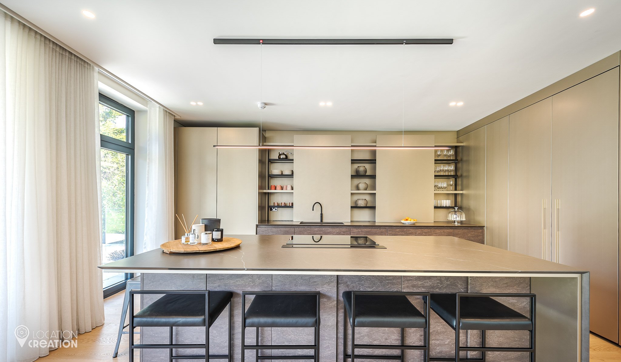 Location Creation Links Green Kitchen Island