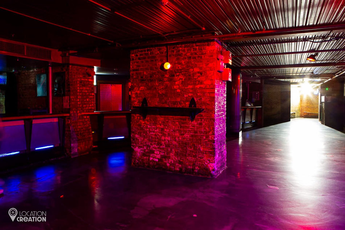 Location Creation Fabric Hallway Lit Up