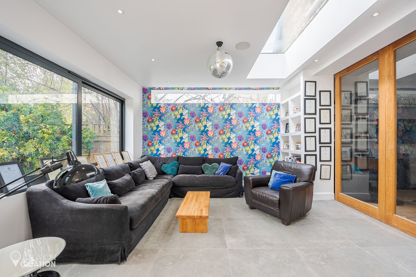 Location Creation Lime And Pink Open Plan Sitting And Dining