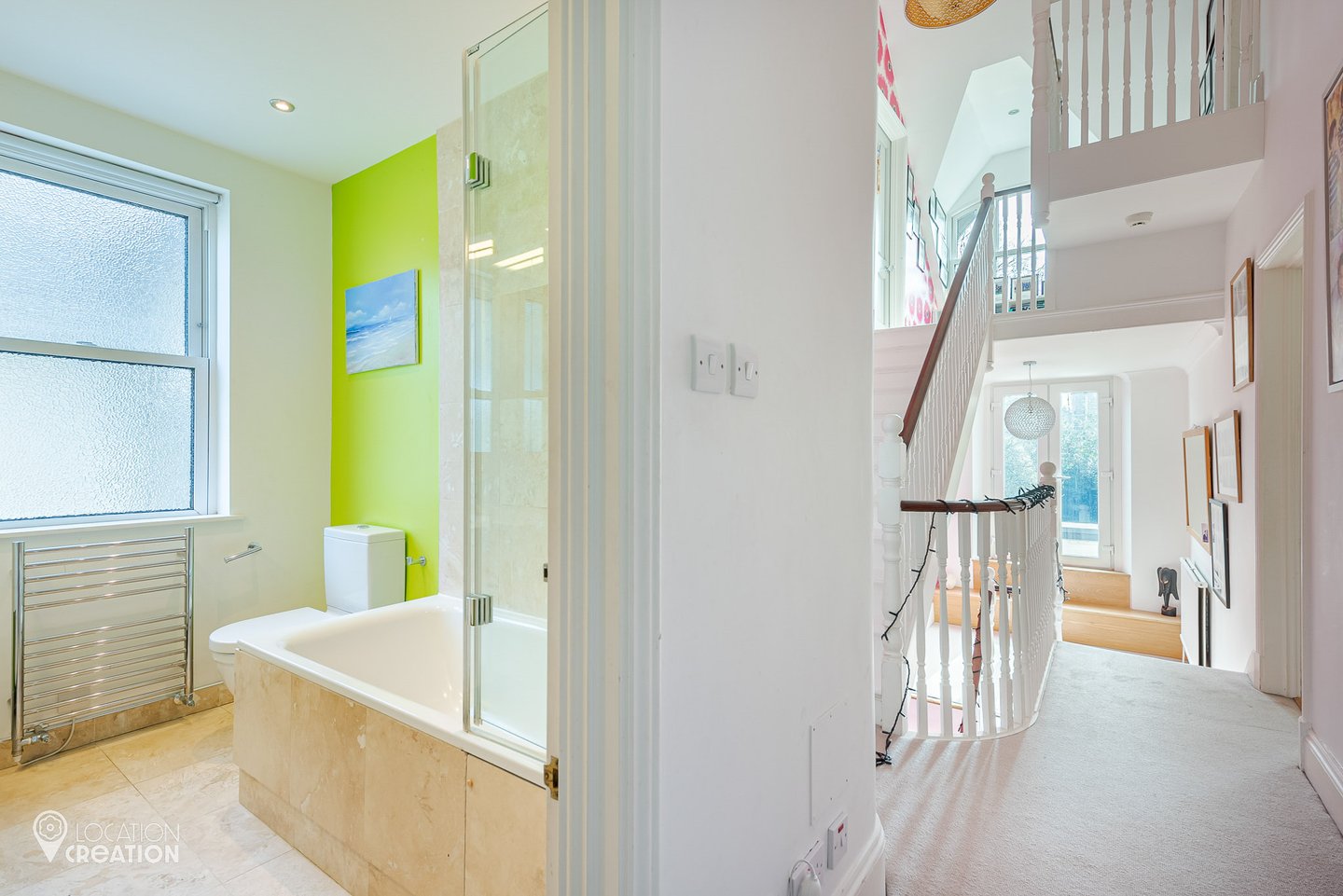 Location Creation Lime And Pink Upstairs Hall