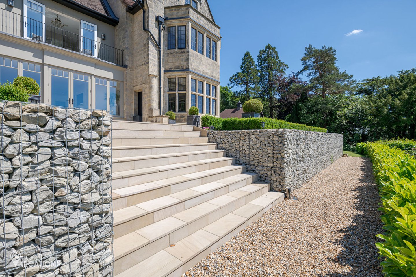 Location Creation Manor View Garden Stairs