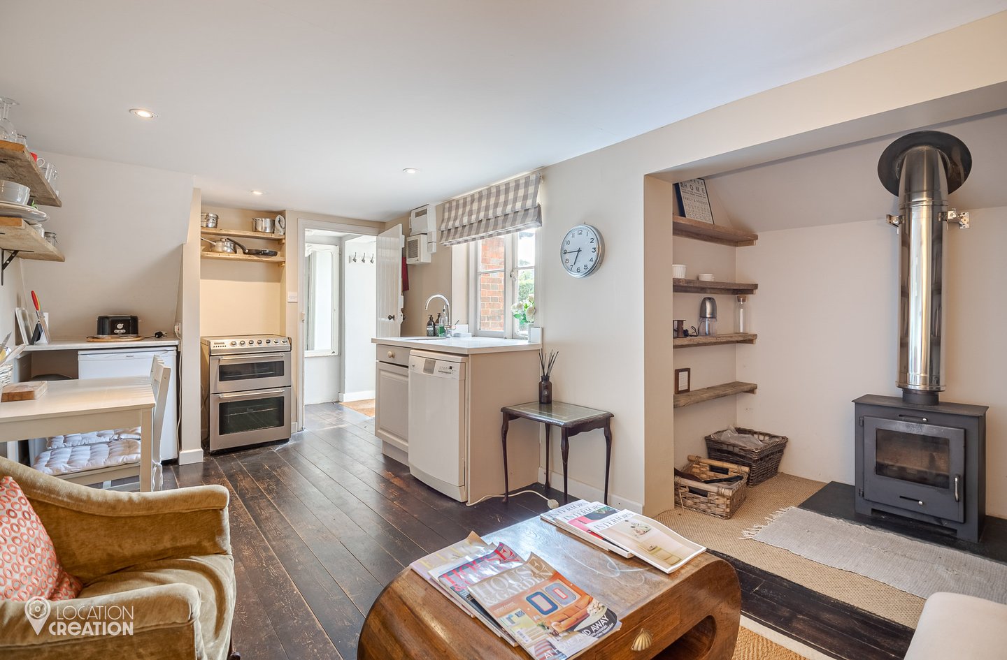 Location Creation Amberwood House Barn Sitting And Fireplace