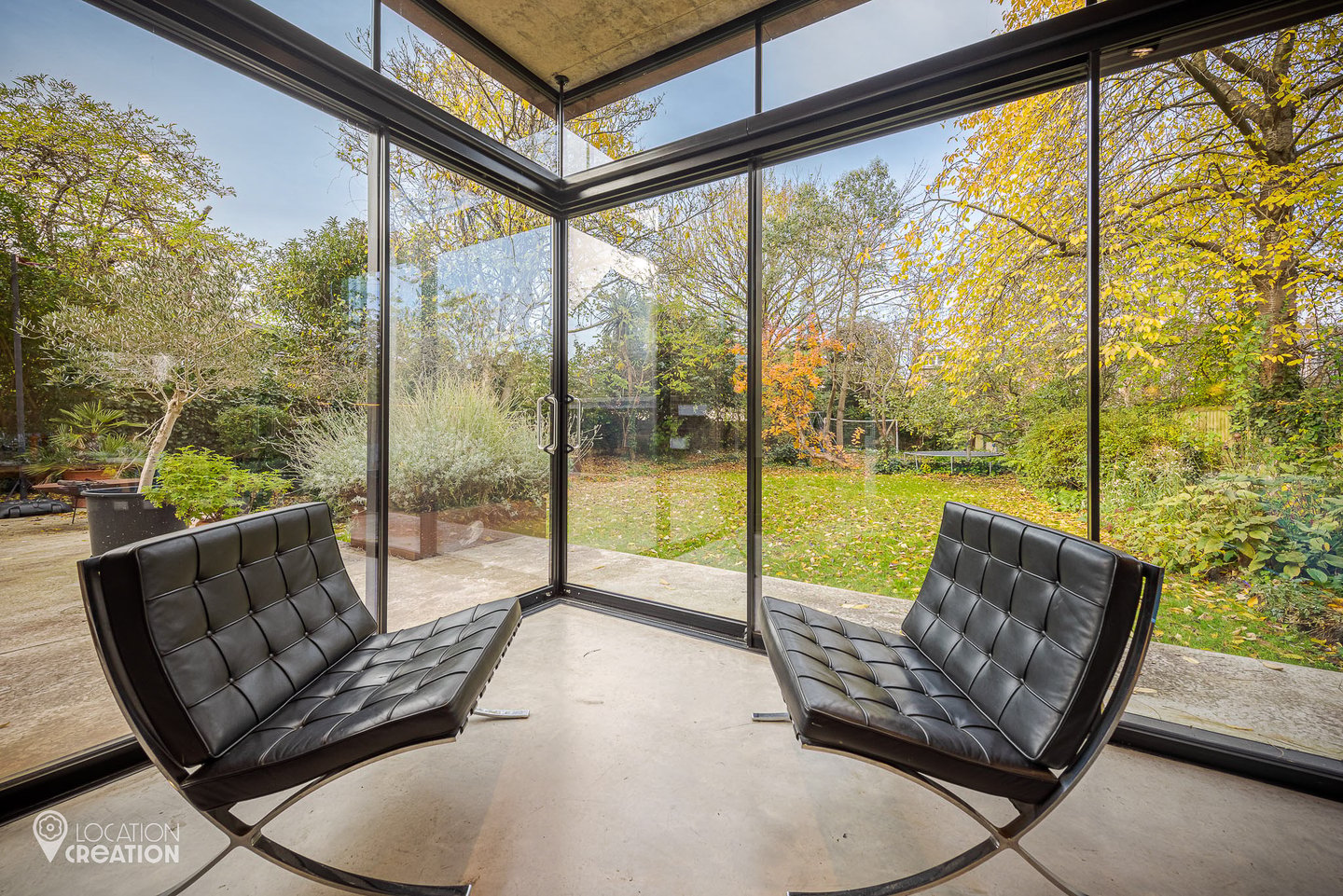 Location Creation The Shrubbery Black Chairs
