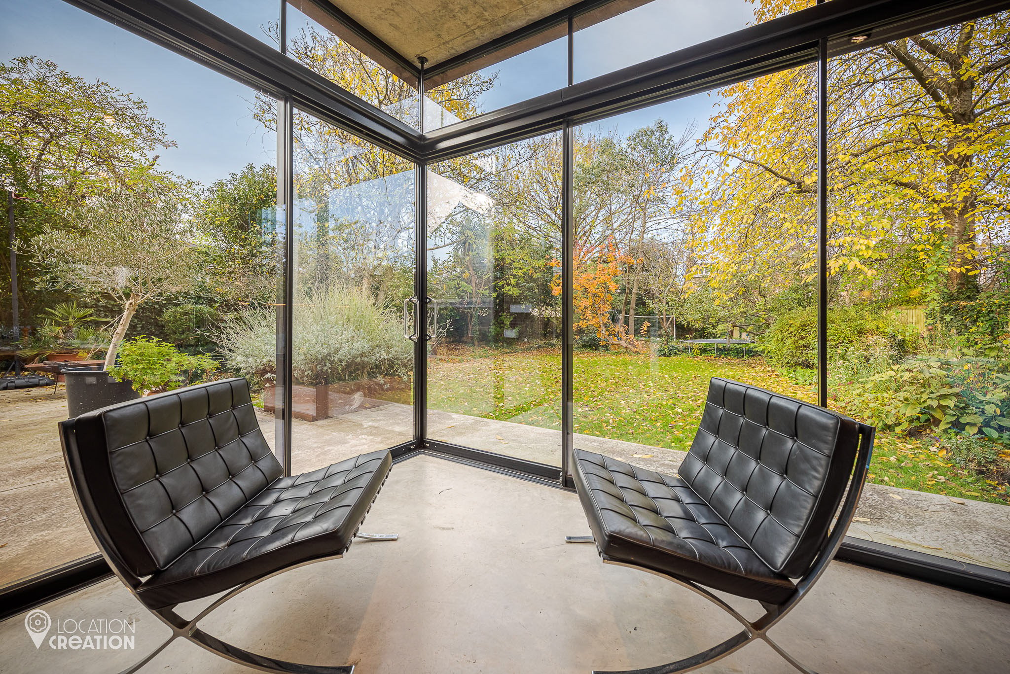 Location Creation The Shrubbery Black Chairs