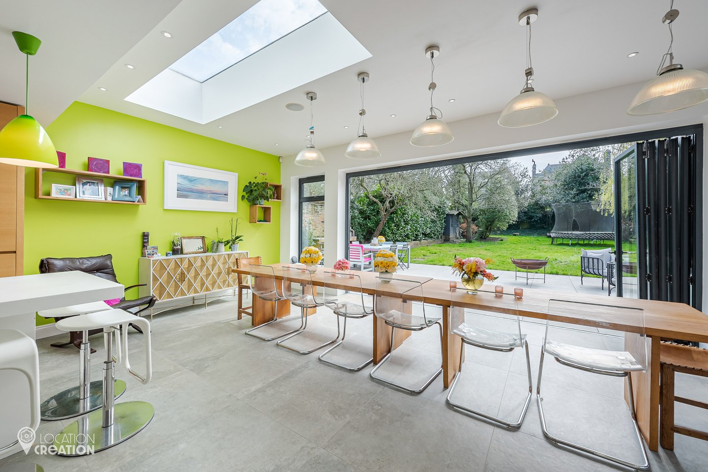 Location Creation Lime And Pink Dining