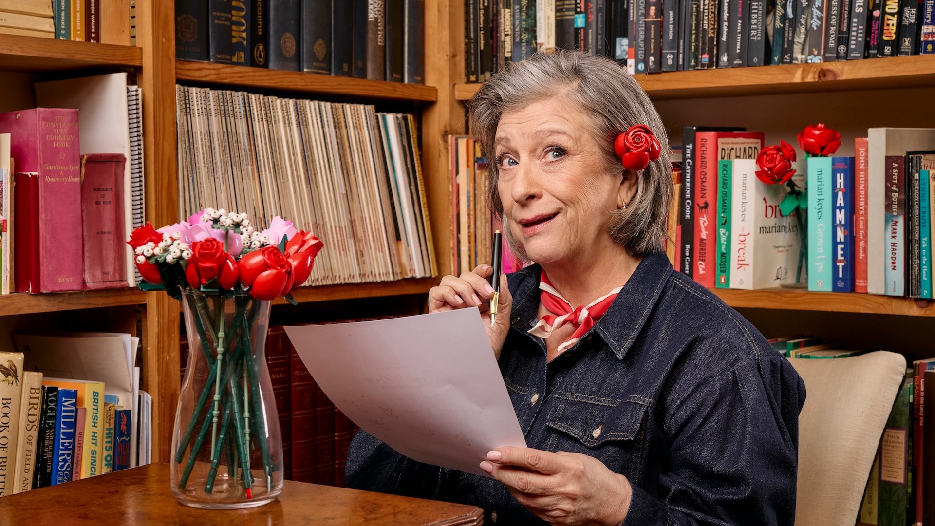 Caroline Quentin builds romance brick by brick in partnership with the LEGO Group ahead of hosting their 'Rose & Prose' event at The Notting Hill Bookshop