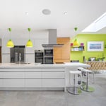 Location Creation Lime And Pink Kitchen Island