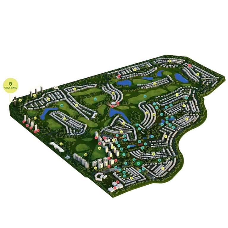 DAMAC Akoya Cascades Villas location image