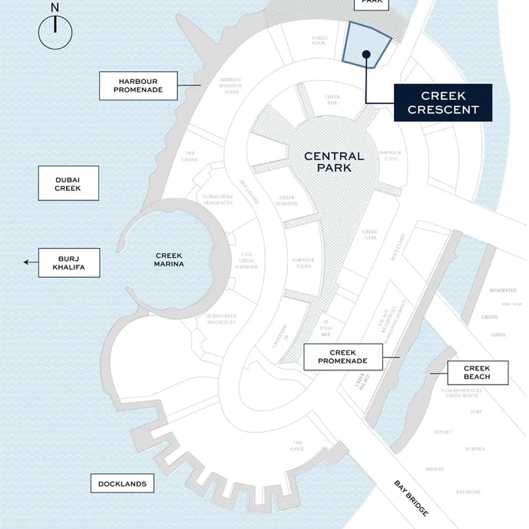 Emaar Creek Crescent location image