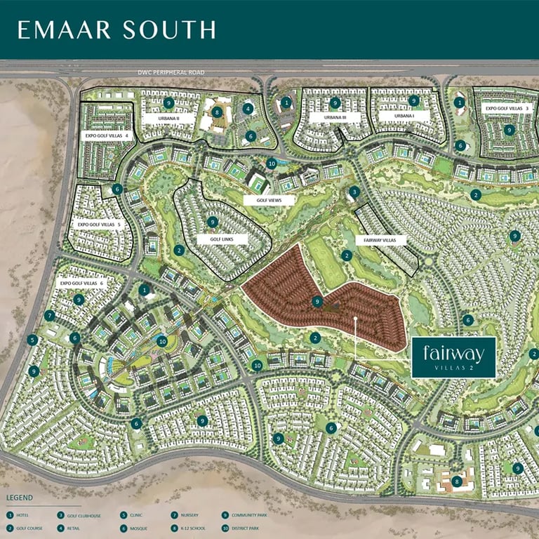 Emaar Fairway Villas location image