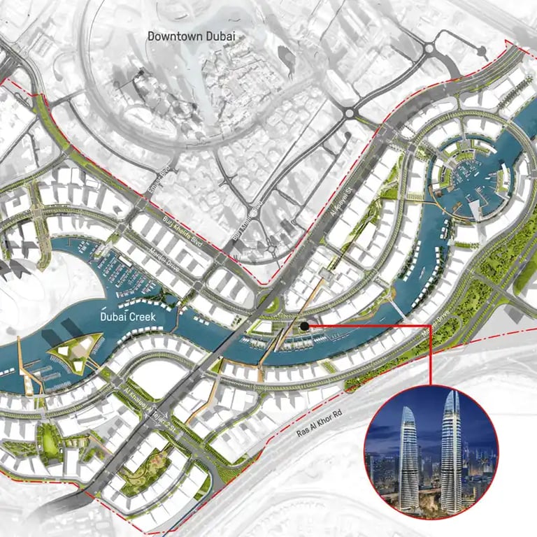 DAMAC Canal Heights 2 location image