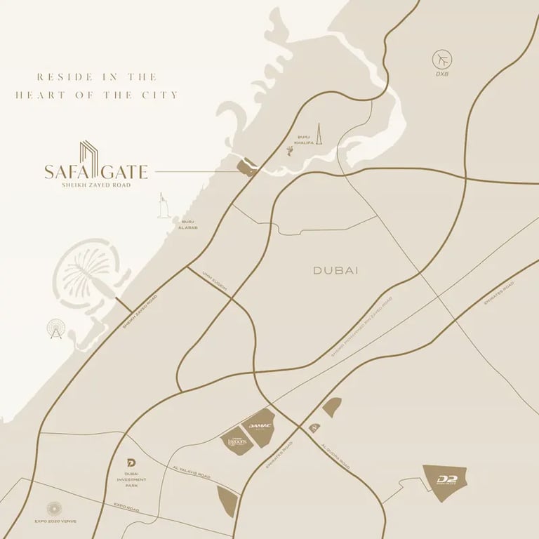 DAMAC Safa Gate location image