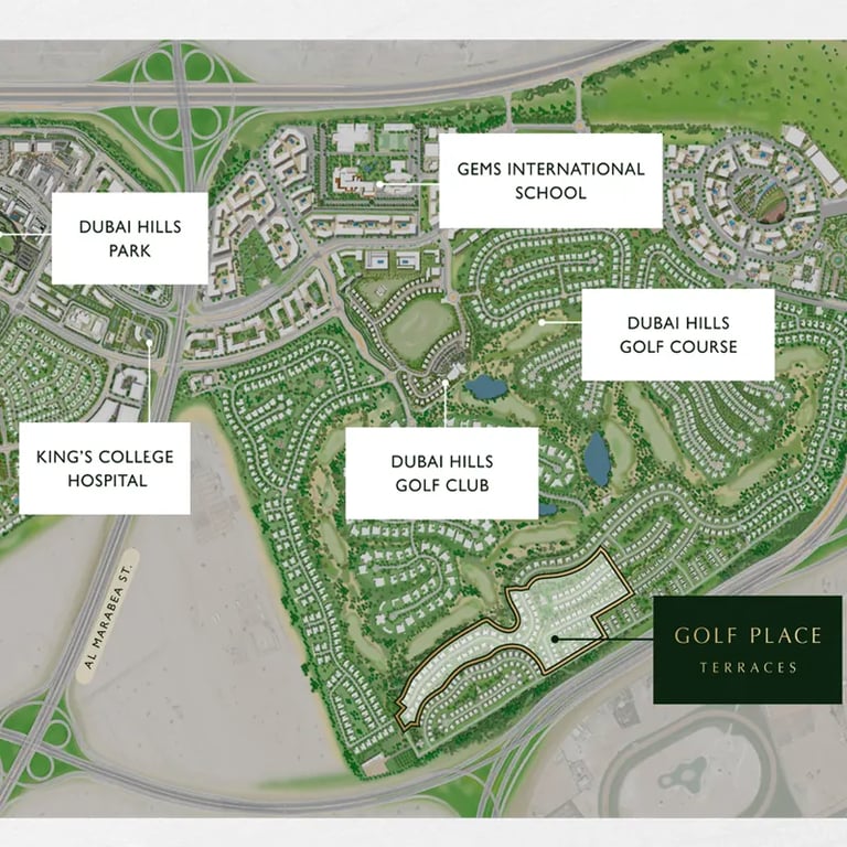 Emaar Golf Place Terraces location image